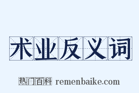 术业反义词是什么意思的图片